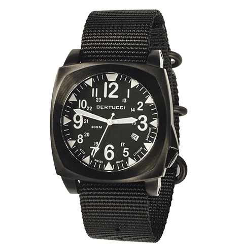 bertucci watch with black strap